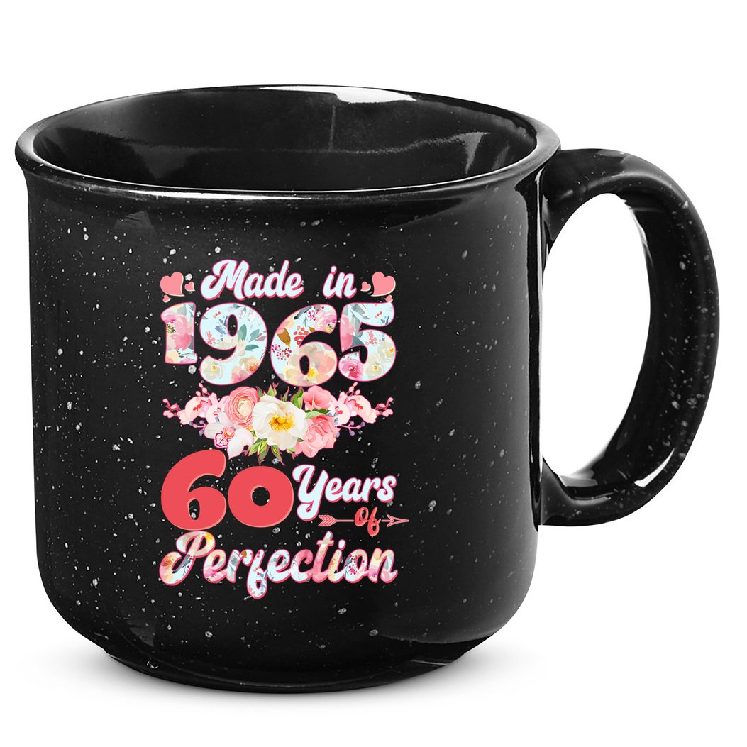 Flower Floral Made In 1965 60 Years Of Perfection 15oz Campfire Ceramic Mug