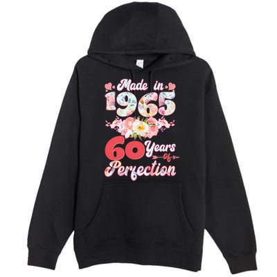 Flower Floral Made In 1965 60 Years Of Perfection Premium Pullover Hoodie