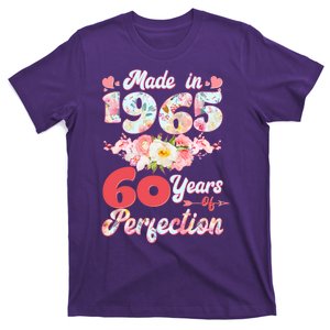 Flower Floral Made In 1965 60 Years Of Perfection T-Shirt