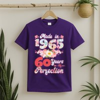 Flower Floral Made In 1965 60 Years Of Perfection T-Shirt