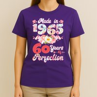 Flower Floral Made In 1965 60 Years Of Perfection T-Shirt