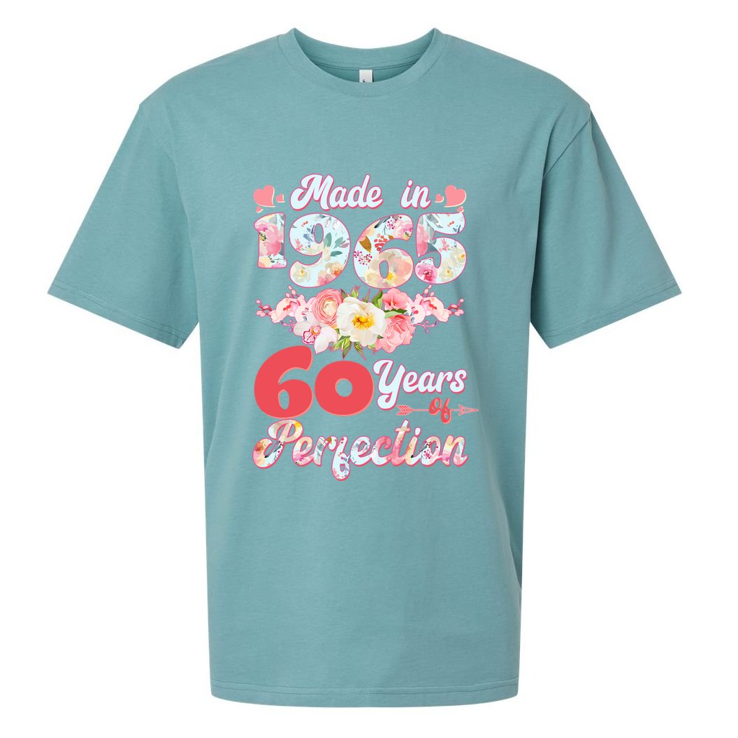 Flower Floral Made In 1965 60 Years Of Perfection Sueded Cloud Jersey T-Shirt