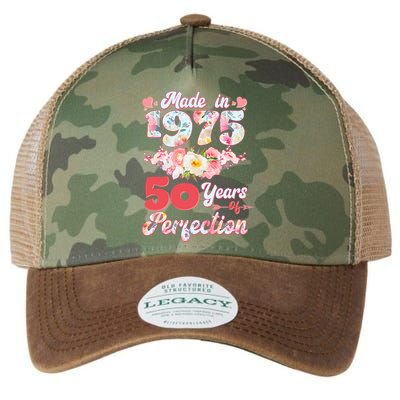Flower Floral Made In 1975 50 Years Of Perfection Legacy Tie Dye Trucker Hat