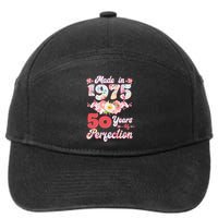 Flower Floral Made In 1975 50 Years Of Perfection 7-Panel Snapback Hat