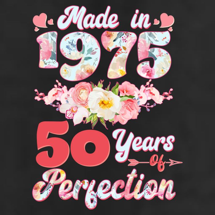 Flower Floral Made In 1975 50 Years Of Perfection 11oz C Handle Ceramic Mug