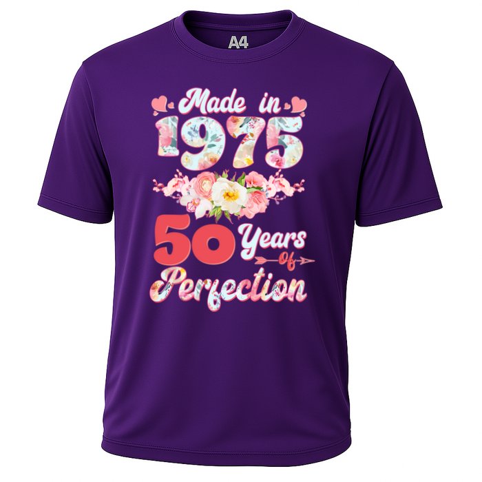 Flower Floral Made In 1975 50 Years Of Perfection Cooling Performance Crew T-Shirt