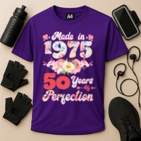 Flower Floral Made In 1975 50 Years Of Perfection Cooling Performance Crew T-Shirt