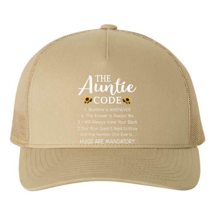 Funny Family Matching Gifts For Aunt The Auntie Code Yupoong Adult 5-Panel Trucker Hat