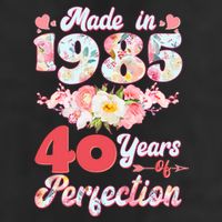 Flower Floral Made In 1985 40 Years Of Perfection Adult Drive Performance Visor