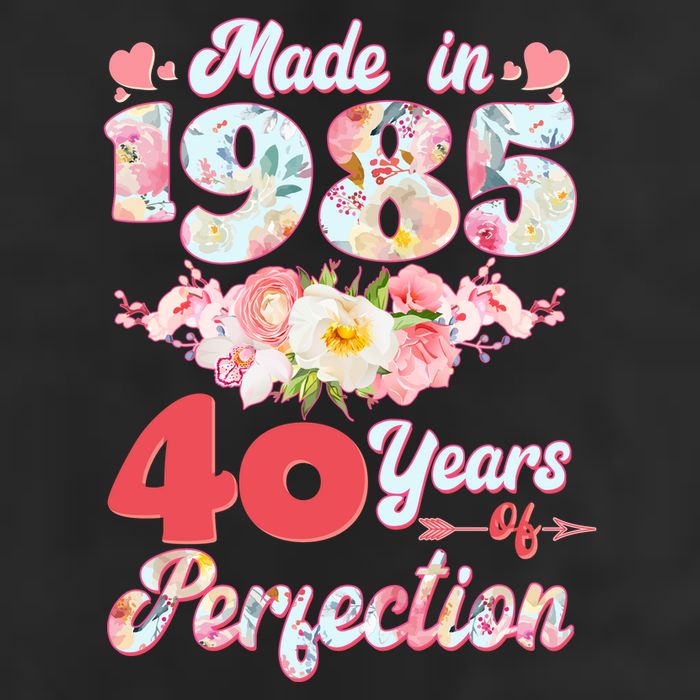 Flower Floral Made In 1985 40 Years Of Perfection 11oz C Handle Ceramic Mug