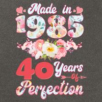 Flower Floral Made In 1985 40 Years Of Perfection Cotton Canvas Backpack