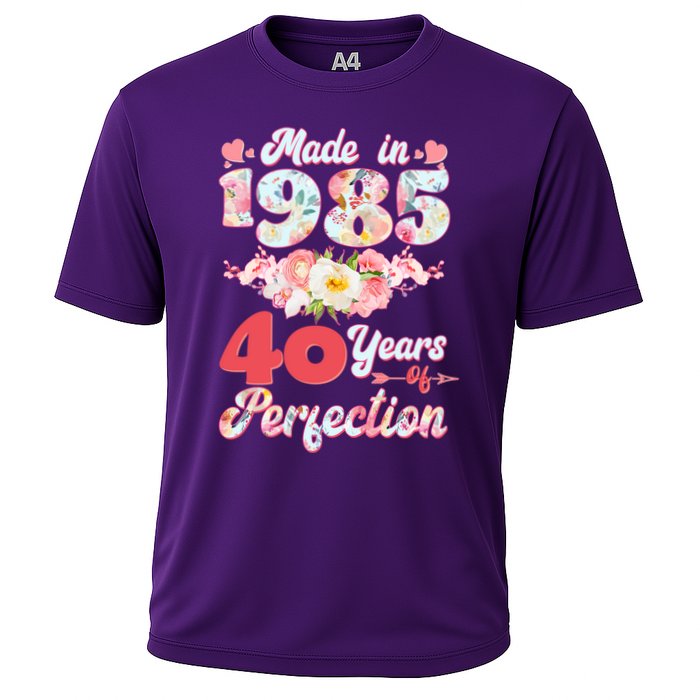 Flower Floral Made In 1985 40 Years Of Perfection Cooling Performance Crew T-Shirt