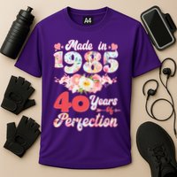Flower Floral Made In 1985 40 Years Of Perfection Cooling Performance Crew T-Shirt