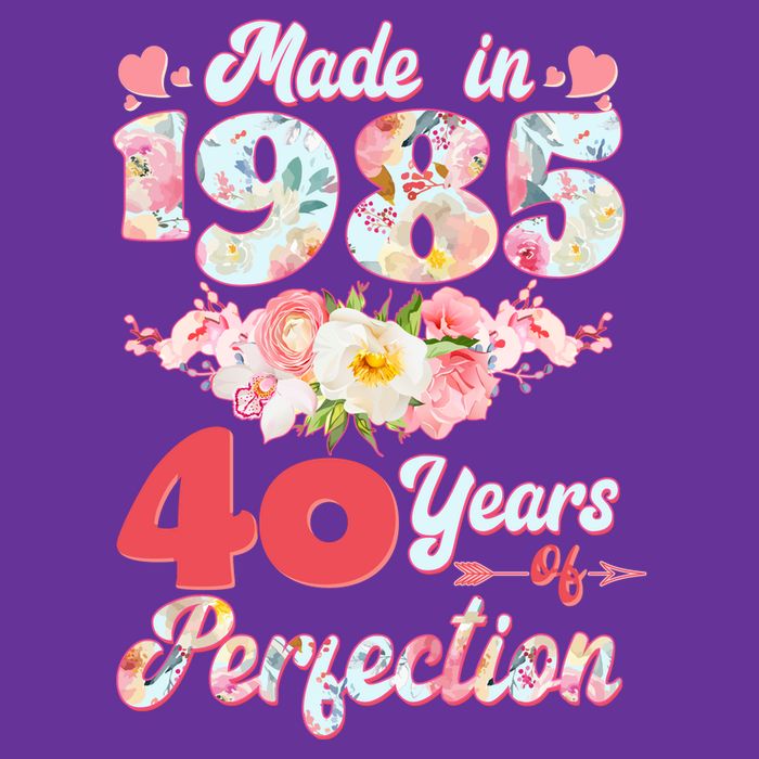 Flower Floral Made In 1985 40 Years Of Perfection Cooling Performance Crew T-Shirt