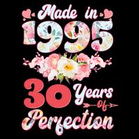 Flower Floral Made In 1995 30 Years Of Perfection USA-Made Doggie Bandana