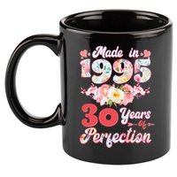 Flower Floral Made In 1995 30 Years Of Perfection 11oz C Handle Ceramic Mug