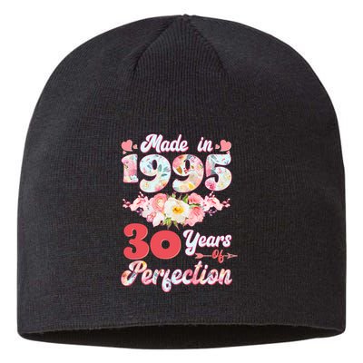 Flower Floral Made In 1995 30 Years Of Perfection Sustainable Beanie