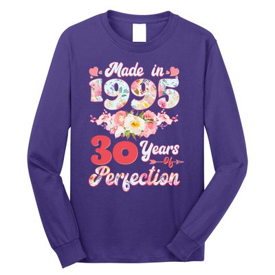 Flower Floral Made In 1995 30 Years Of Perfection Long Sleeve Shirt