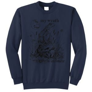 Funny Frog Meme My Wrath Is Infinite Frog Pond Sweatshirt