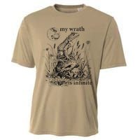 Funny Frog Meme My Wrath Is Infinite Frog Pond Cooling Performance Crew T-Shirt