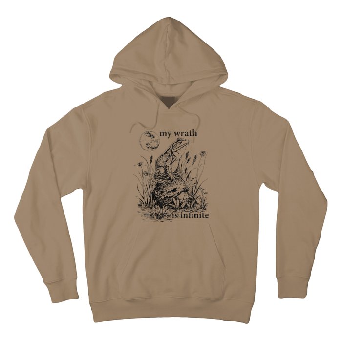 Funny Frog Meme My Wrath Is Infinite Frog Pond Hoodie