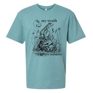 Funny Frog Meme My Wrath Is Infinite Frog Pond Sueded Cloud Jersey T-Shirt