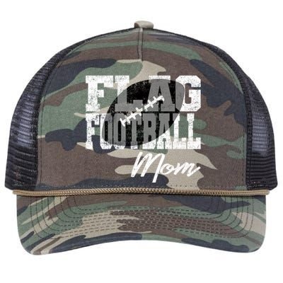 Flag Football Mom Cool Gift Retro Rope Trucker Hat Cap