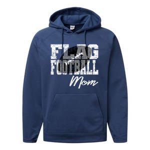 Flag Football Mom Cool Gift Performance Fleece Hoodie