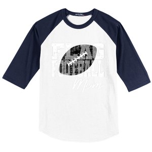 Flag Football Mom Cool Gift Baseball Sleeve Shirt