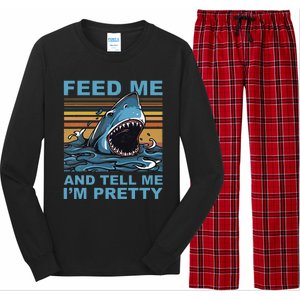 Funny Feed Me And Tell Me IM Pretty Shark Ocean Biologists Long Sleeve Pajama Set