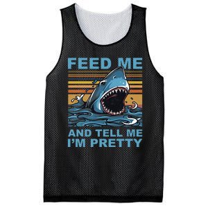 Funny Feed Me And Tell Me IM Pretty Shark Ocean Biologists Mesh Reversible Basketball Jersey Tank