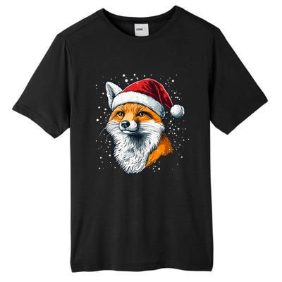 Festive Fox Merry Christmas With Family And Friends Gift Tall Fusion ChromaSoft Performance T-Shirt