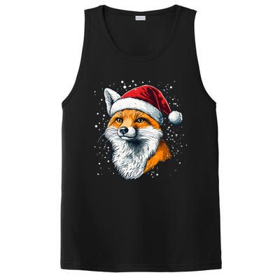 Festive Fox Merry Christmas With Family And Friends Gift PosiCharge Competitor Tank