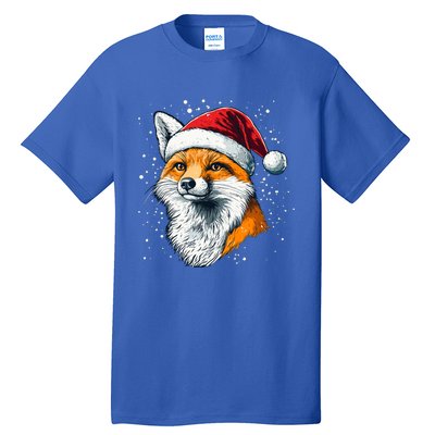 Festive Fox Merry Christmas With Family And Friends Gift Tall T-Shirt