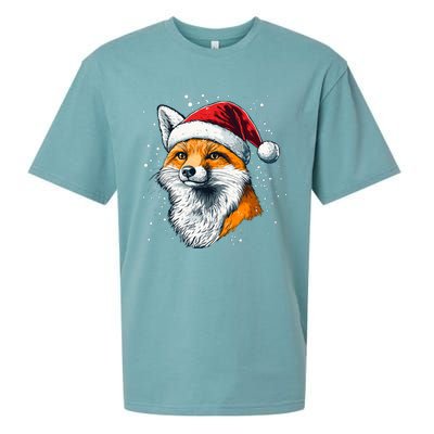 Festive Fox Merry Christmas With Family And Friends Gift Sueded Cloud Jersey T-Shirt