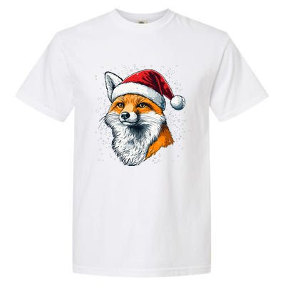 Festive Fox Merry Christmas With Family And Friends Gift Garment-Dyed Heavyweight T-Shirt