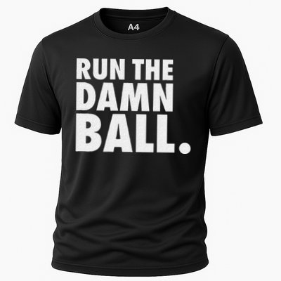 Funny Football Men Running Back Gift Run The Damn Ball Cooling Performance Crew T-Shirt