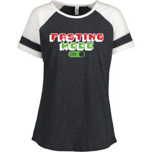 Funny Fasting Mode On Intermittent Fasting Gift Enza Ladies Jersey Colorblock Tee