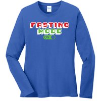 Funny Fasting Mode On Intermittent Fasting Gift Ladies Long Sleeve Shirt