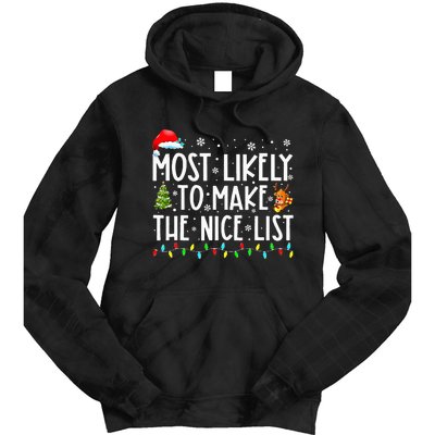 Festive Family Matching Christmas Pajamas Tie Dye Hoodie