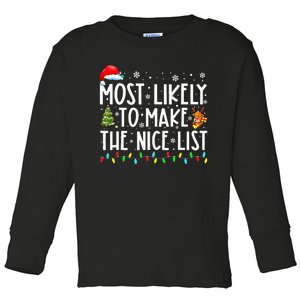 Festive Family Matching Christmas Pajamas Toddler Long Sleeve Shirt