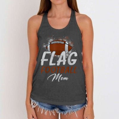 Flag Football Mom Proud Mom Of Ballers Fathers Day Women's Knotted Racerback Tank