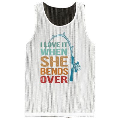 Funny Fishing Men I Love It When She Bends Over Mesh Reversible Basketball Jersey Tank