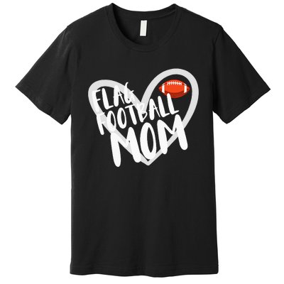 Flag Football Mom Heart Premium T-Shirt