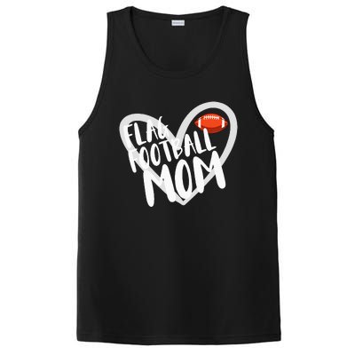 Flag Football Mom Heart PosiCharge Competitor Tank