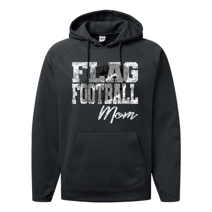 Flag Football Mom Performance Fleece Hoodie