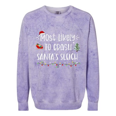 Festive Family Matching Xmas Pajamas Colorblast Crewneck Sweatshirt