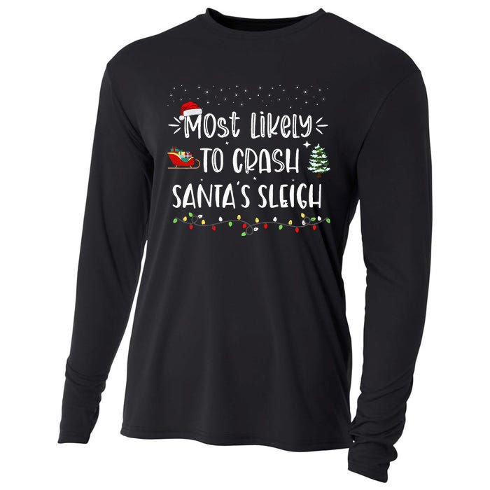 Festive Family Matching Xmas Pajamas Cooling Performance Long Sleeve Crew