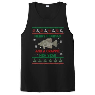 Funny Fisher Merry Fishmas And A Crappie New Year Gift PosiCharge Competitor Tank