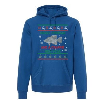 Funny Fisher Merry Fishmas And A Crappie New Year Gift Premium Hoodie